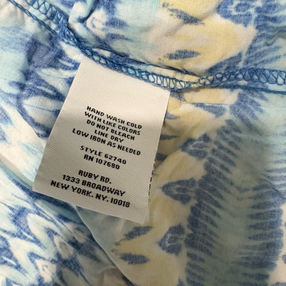 Ruby Rd. Kids Blue and Yellow Patterned Blouse - Picture 3 of 4